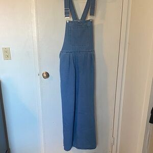 Women's wide leg Blue Denim Overalls